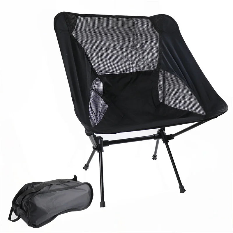 Outdoor Folding Beach Chair Camping Light Moon Chair