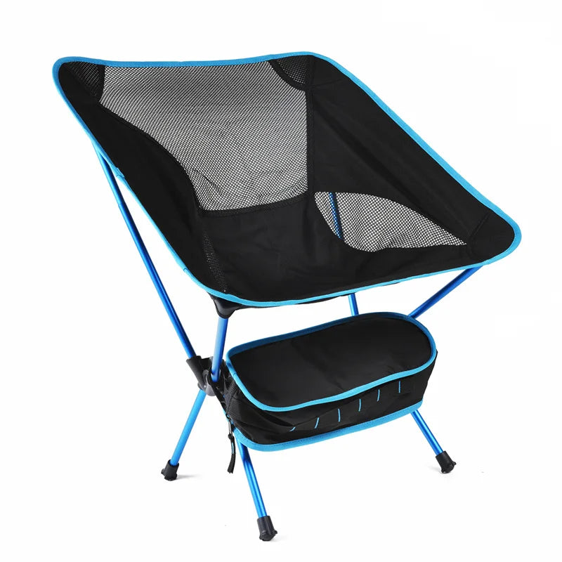 Outdoor Folding Beach Chair Camping Light Moon Chair