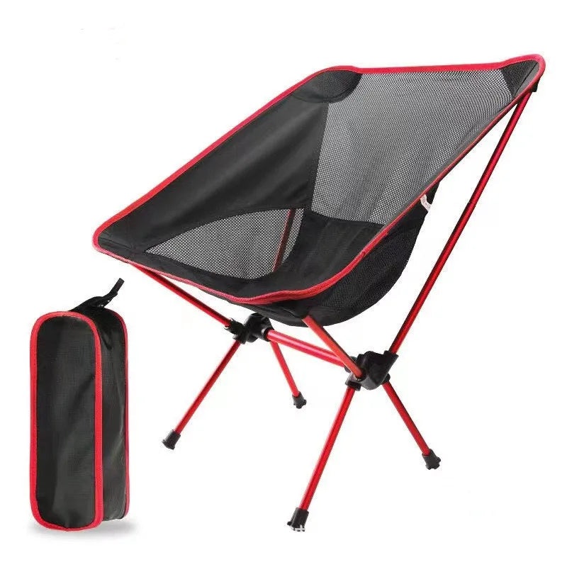 Outdoor Folding Beach Chair Camping Light Moon Chair