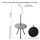 Outdoor Folding Picnic Table Round Camping Table Aluminum