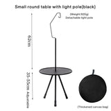 Outdoor Folding Picnic Table Round Camping Table Aluminum