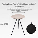 Outdoor Folding Picnic Table Round Camping Table Aluminum