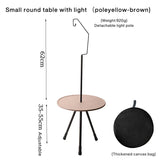 Outdoor Folding Picnic Table Round Camping Table Aluminum