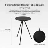 Outdoor Folding Picnic Table Round Camping Table Aluminum