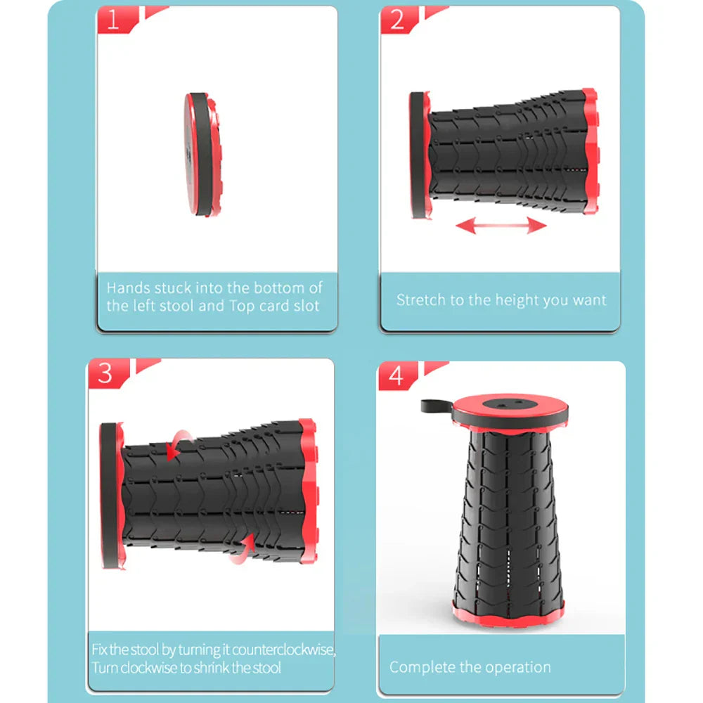 Outdoor Furniture Retractable Stool Chairs Portable Stool Lounge