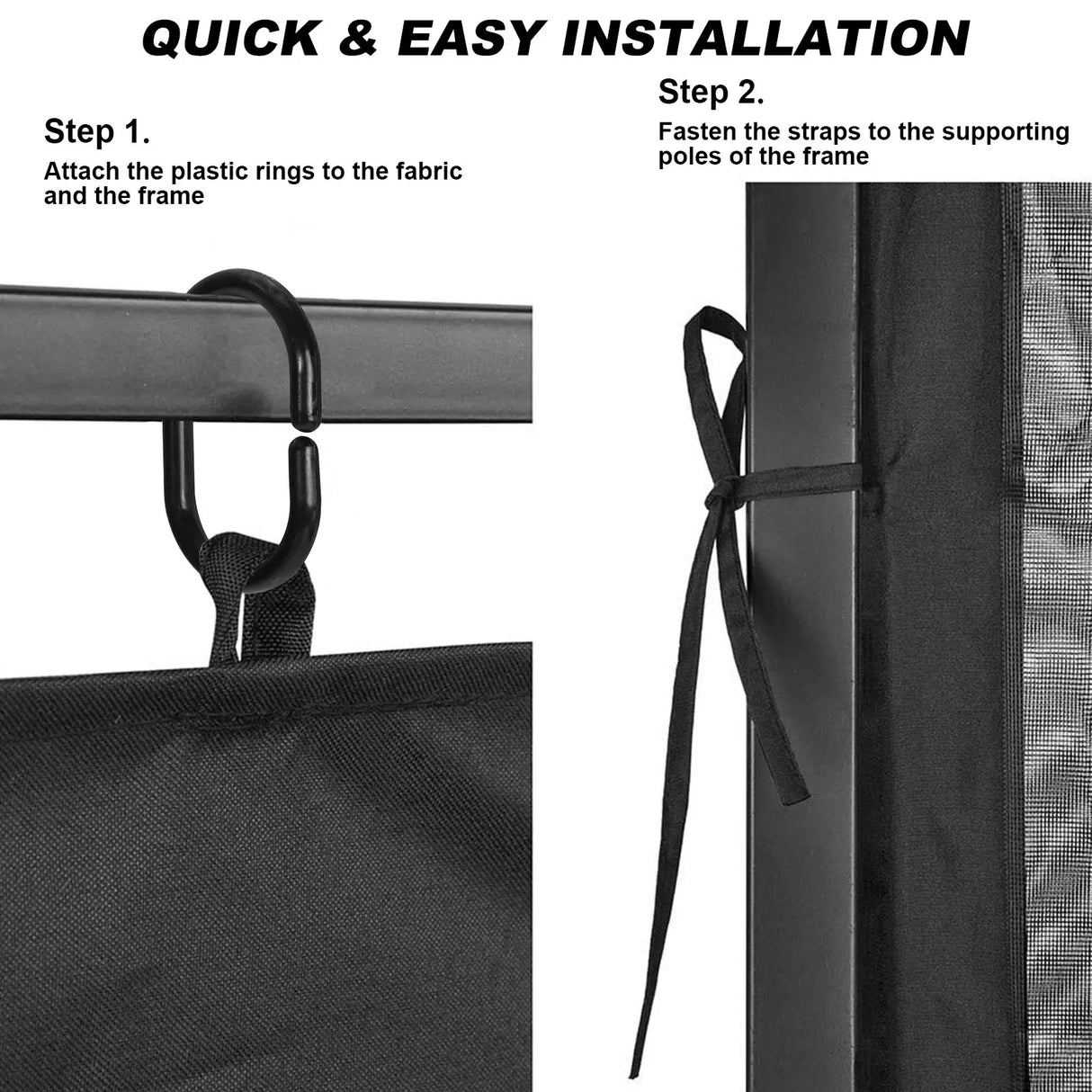 Outdoor Gazebo Mosquito Netting Universal Replacement Canopy Net