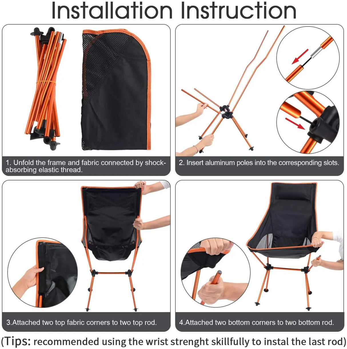 Outdoor Portable Camping Chair Oxford Cloth Folding Lengthen