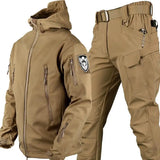 Outdoor Shark Skin Warmth Set Camo Plush Thickened
