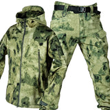 Outdoor Shark Skin Warmth Set Camo Plush Thickened