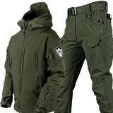 Outdoor Shark Skin Warmth Set Camo Plush Thickened