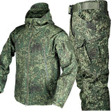 Outdoor Shark Skin Warmth Set Camo Plush Thickened