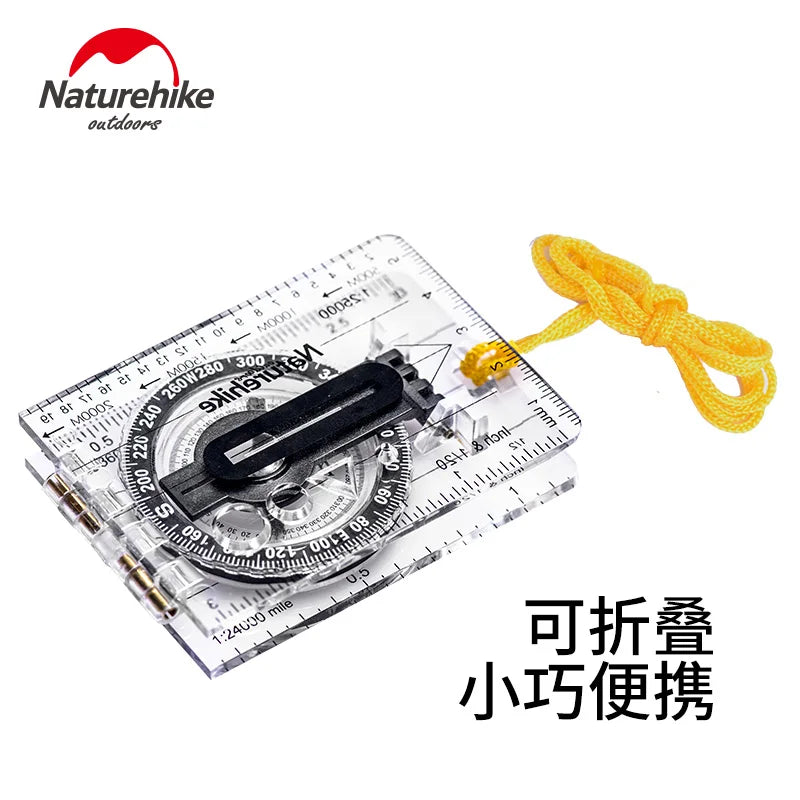 Outdoor Sports Foldable Compass Liquid Filling Dial Transparent