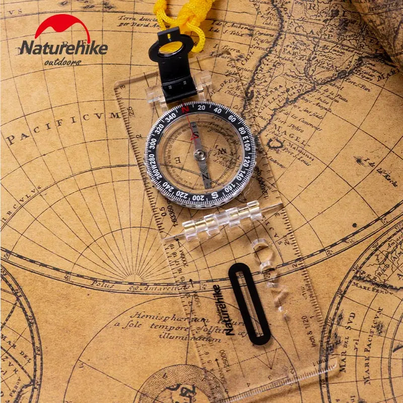 Outdoor Sports Foldable Compass Liquid Filling Dial Transparent