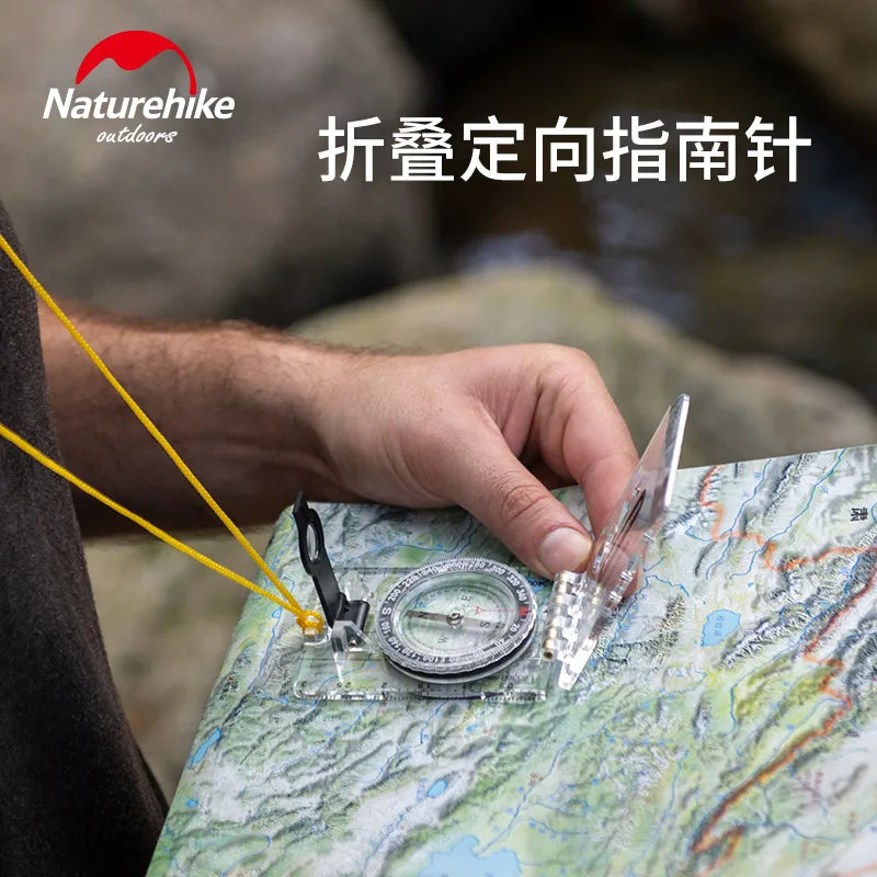 Outdoor Sports Foldable Compass Liquid Filling Dial Transparent