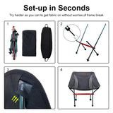 PACOONE Travel Ultralight Folding Chair Detachable Portable Moon