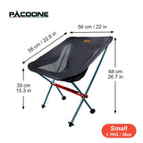 PACOONE Travel Ultralight Folding Chair Detachable Portable Moon