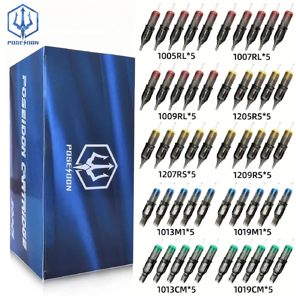 POSEIDON 50PCS Mixed Professional RL RS RM M1