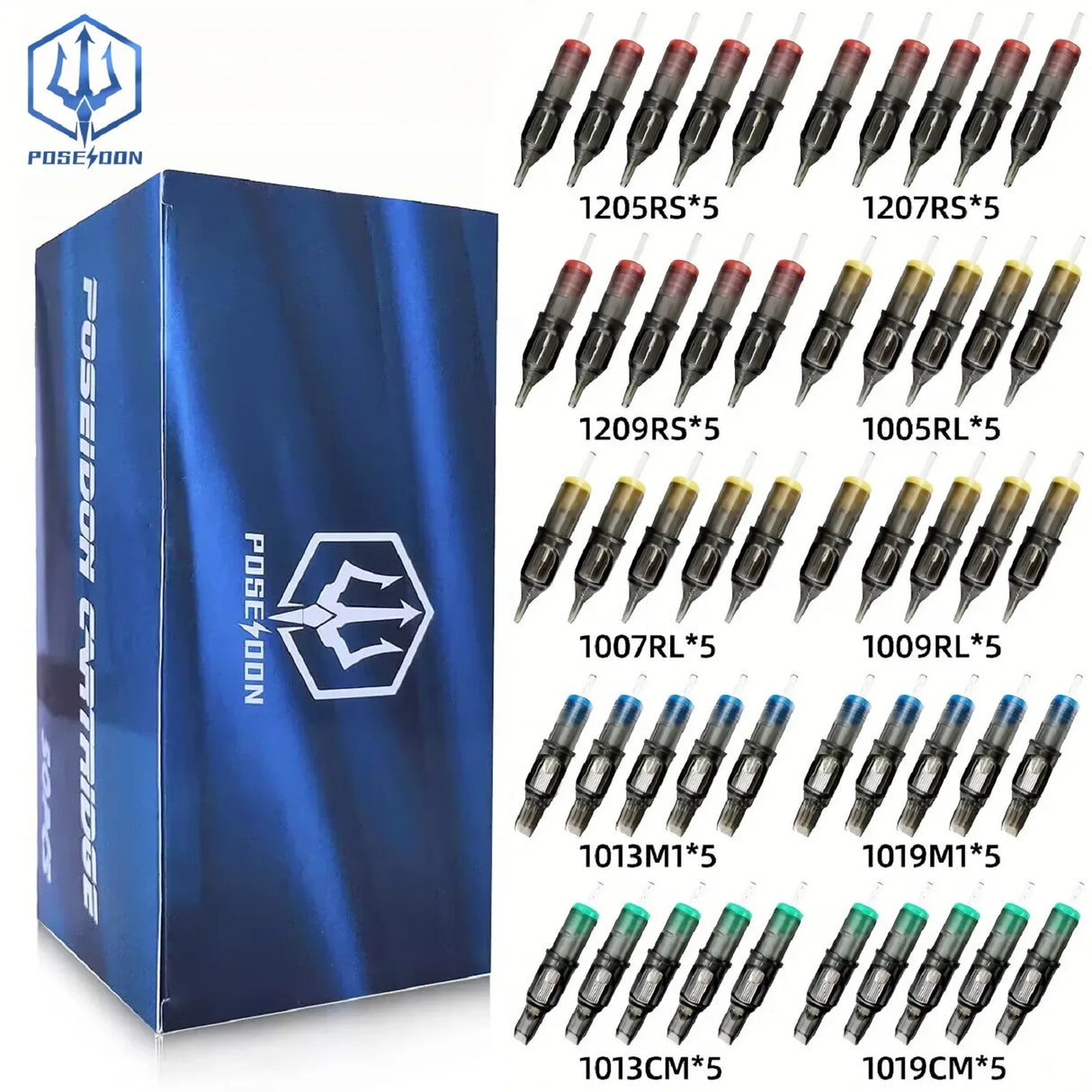 POSEIDON 50PCS Mixed Professional RL RS RM M1