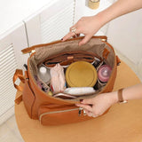 PU Leather Diaper Bag Backpack Large Capacity Travel