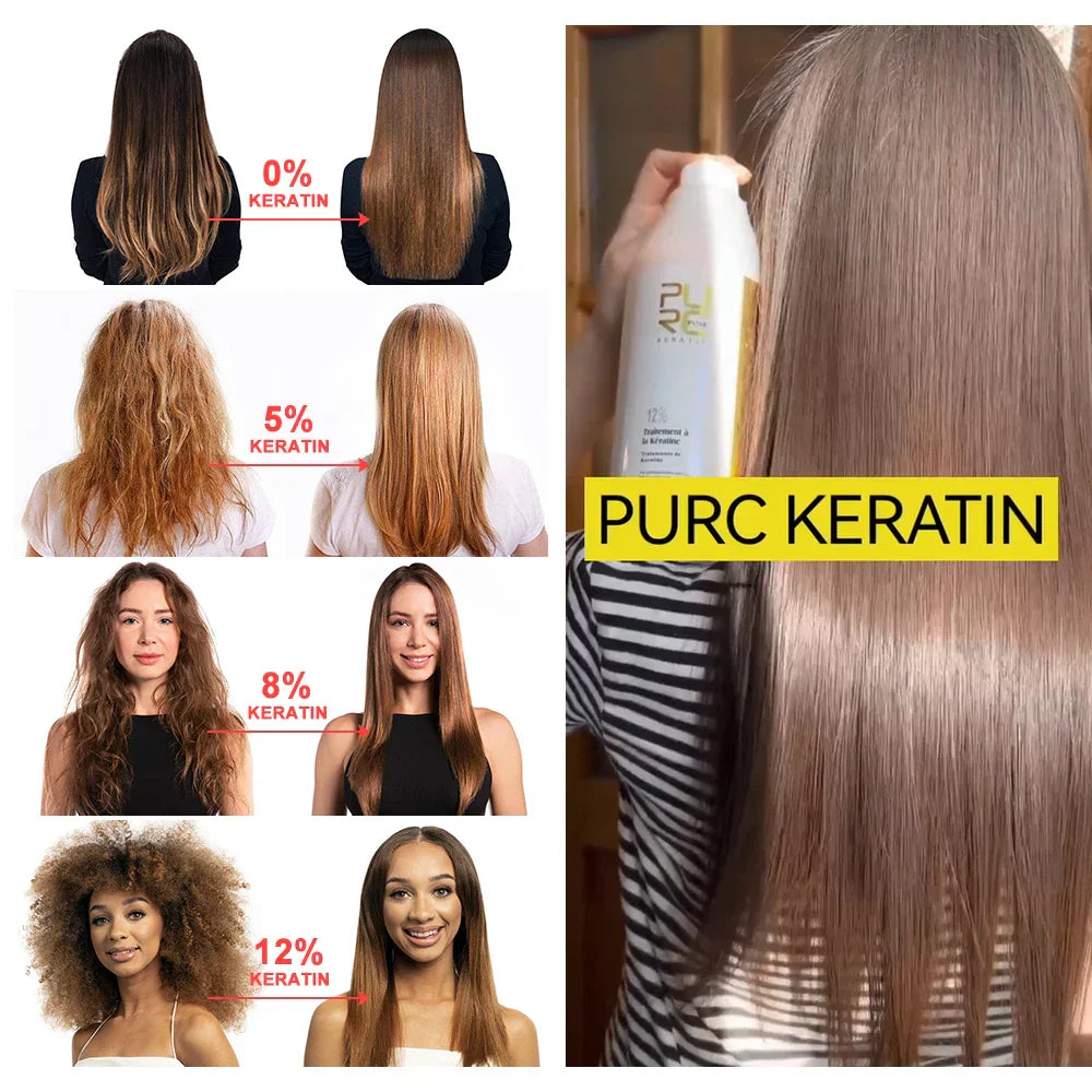 PURC 1000ml Keratin Hair Straightening Smoothing Treatment For