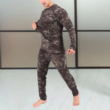 Pajama Sets Men Camouflage Print Long Sleeve Top