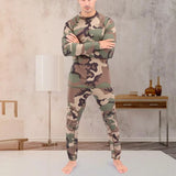 Pajama Sets Men Camouflage Print Long Sleeve Top