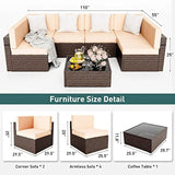 Pamapic Patio Furniture Set, 7 Pieces Modular Outdoor