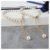 Pearl Shoestrings for Women High Heel Anti Falling