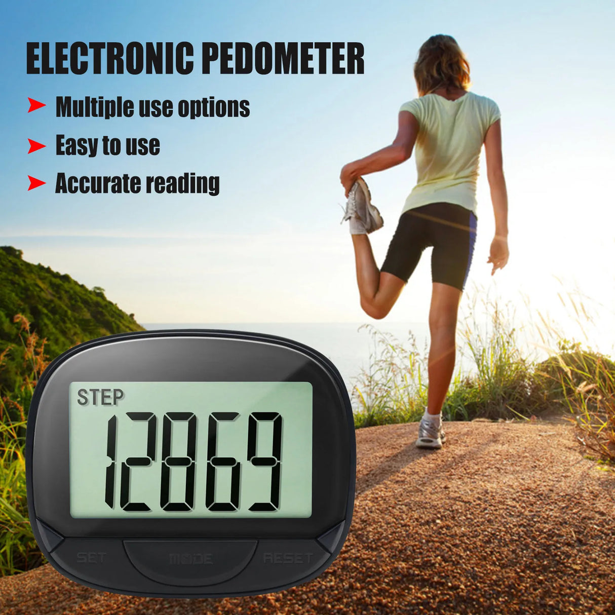 Pedometer For Walking Step Counter With Built-in Clip