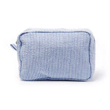 Personalized Large Capacity Striped Cosmetic Bag Custom Embroidered