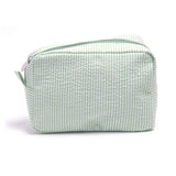 Personalized Large Capacity Striped Cosmetic Bag Custom Embroidered