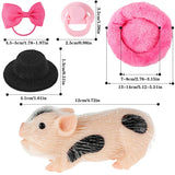 Pig Dolls Toy Set Mini Silicone Piglet Accessory