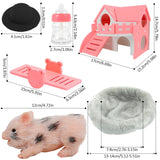 Pig Dolls Toy Set Mini Silicone Piglet Accessory