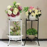 Plant Stand Indoor Outdoor, 2 Tiers Metal Potted