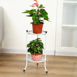 Plant Stand Indoor Outdoor, 2 Tiers Metal Potted