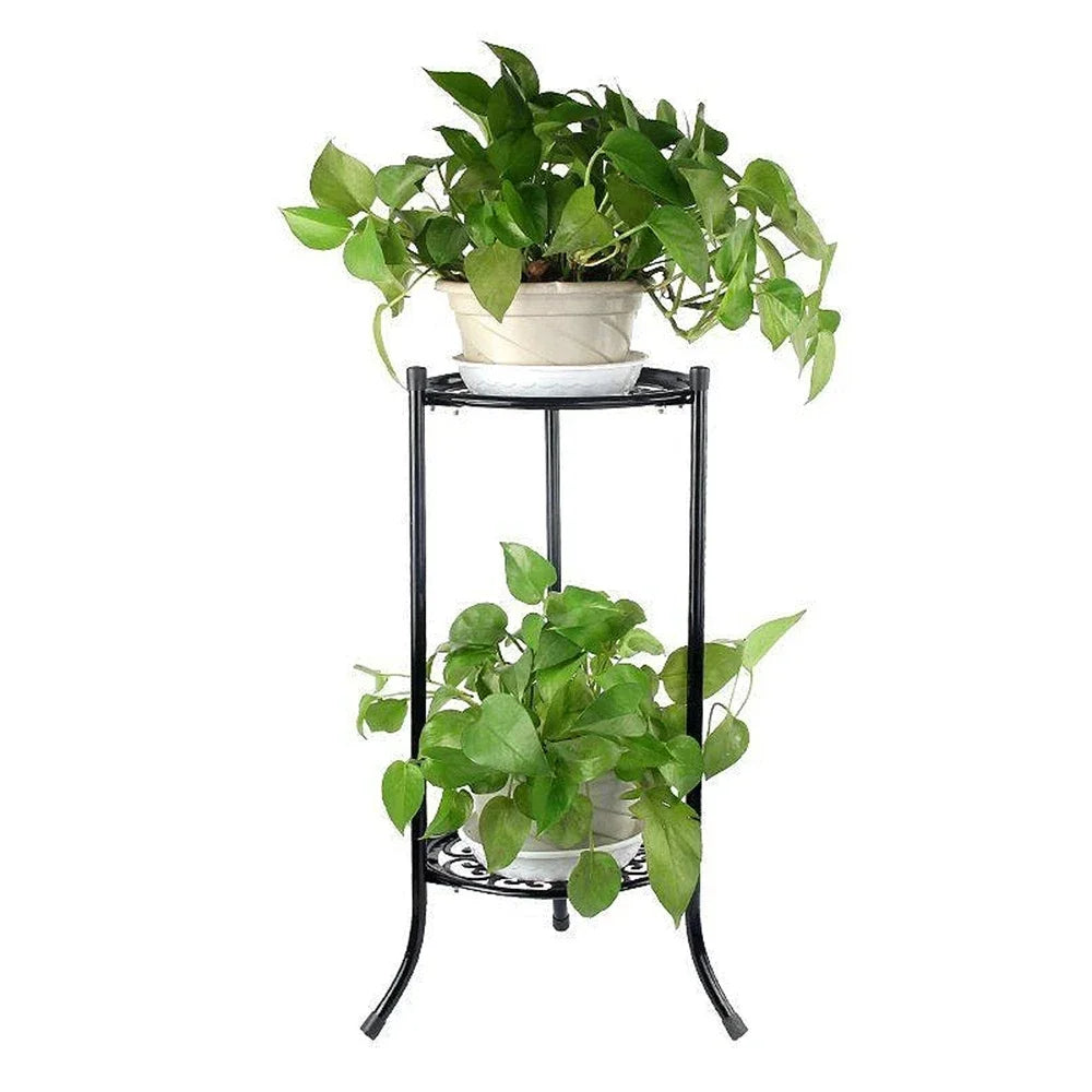 Plant Stand Indoor Outdoor, 2 Tiers Metal Potted