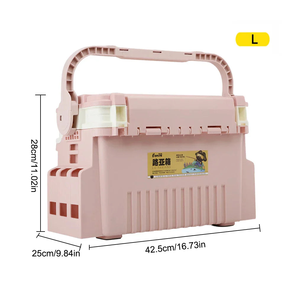 Plastic Fishing Tackle Box Barrel Holder Portable Fishing