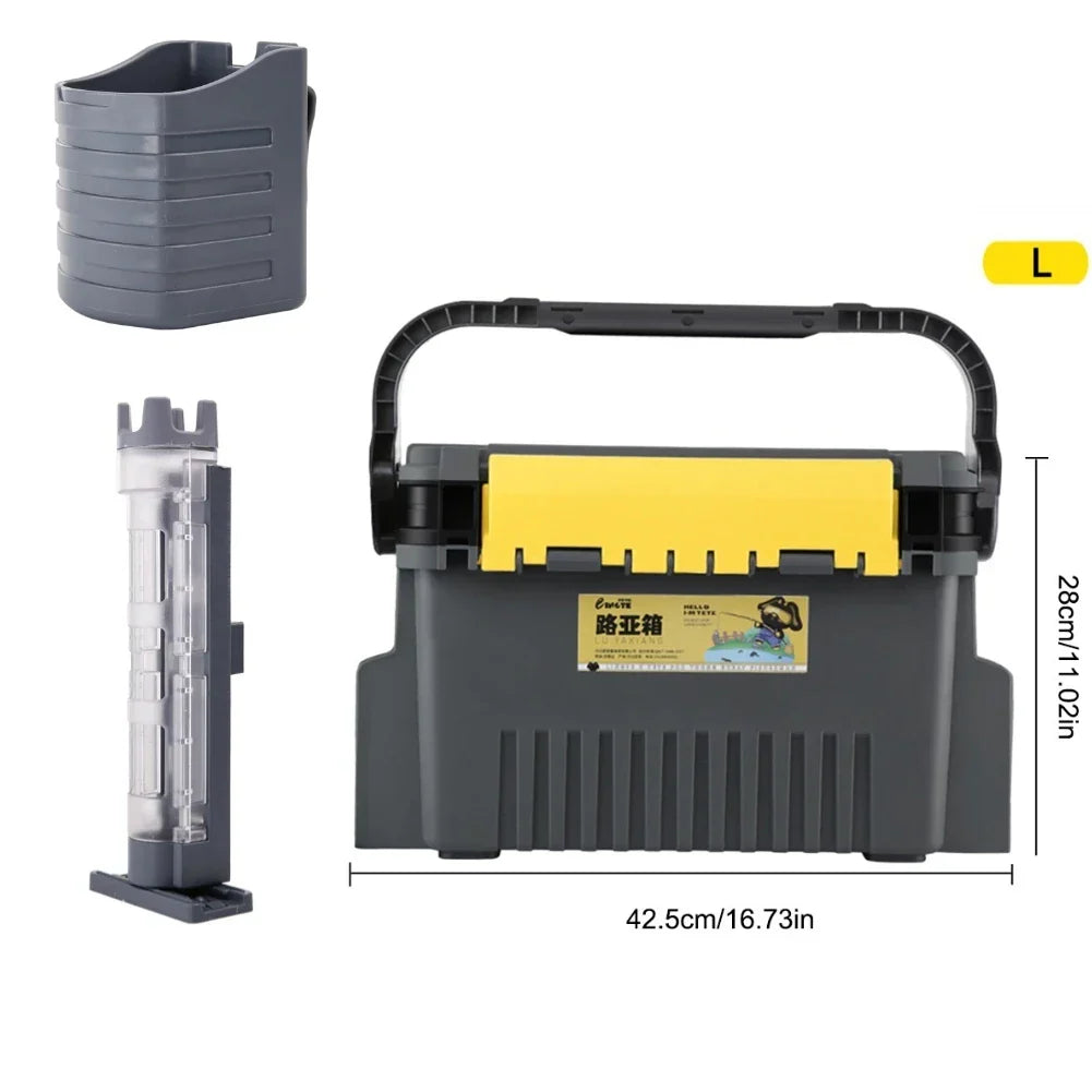 Plastic Fishing Tackle Box Barrel Holder Portable Fishing