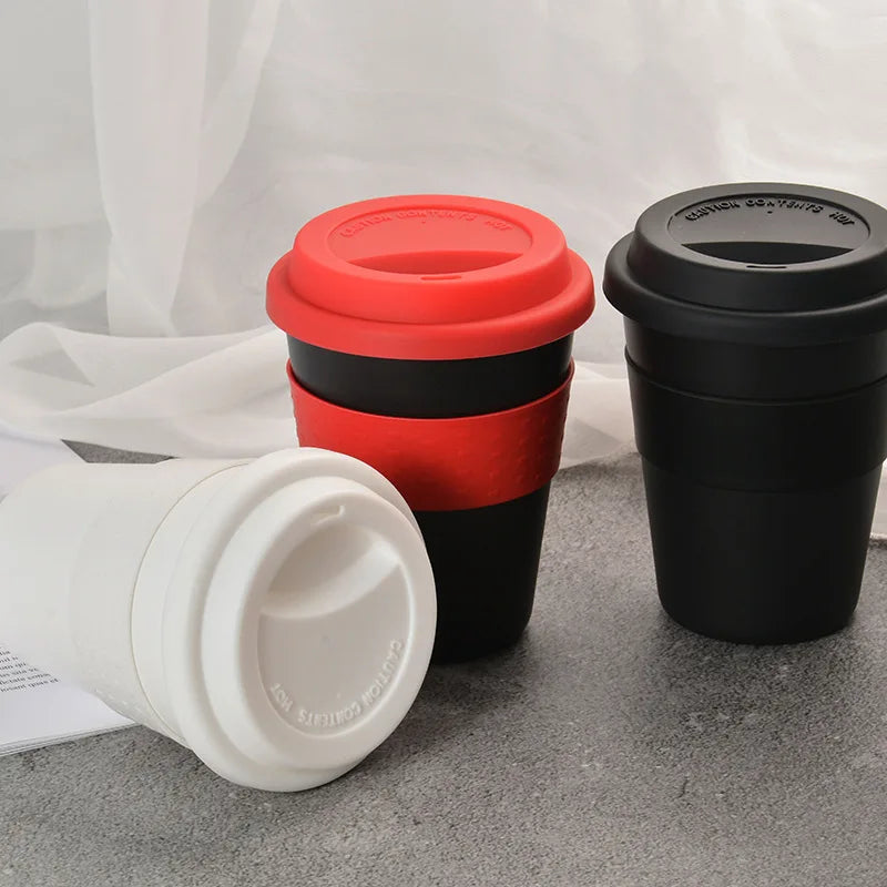 Plastic Hotel Cup Drinkware Portable With Silicone Lid