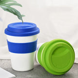 Plastic Hotel Cup Drinkware Portable With Silicone Lid