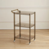 Plastics Transparent Salon Trolleys Serving Storage Waterproof Wheel