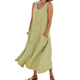 Plus Size Cotton Linen ress for Women 2023