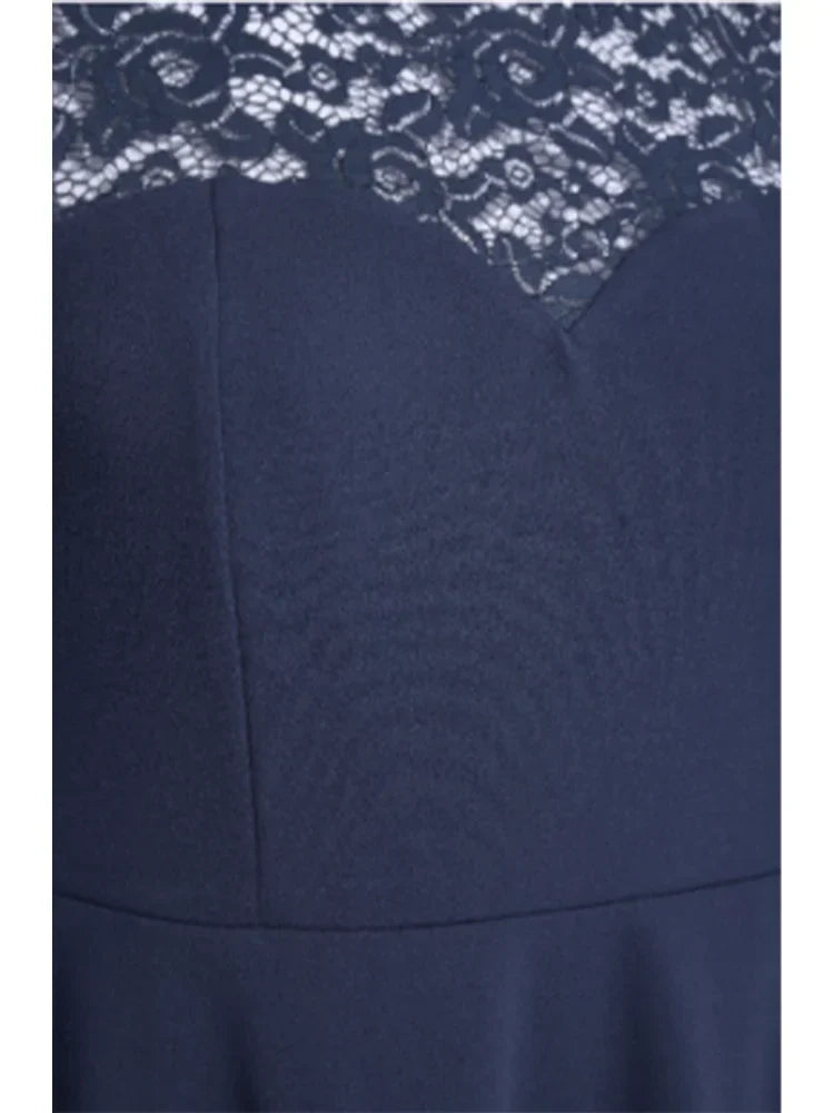 Plus Size Dresses for Women Navy Blue Lace