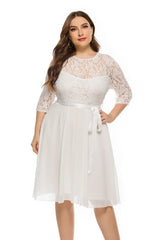 Plus Size Fashional Lace Chiffon Party Evening Formal