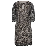 Plus Size Spring Autumn Elegant Lace Dress Women