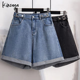 Plus Size Wide Leg Shorts Jeans Women 7xl