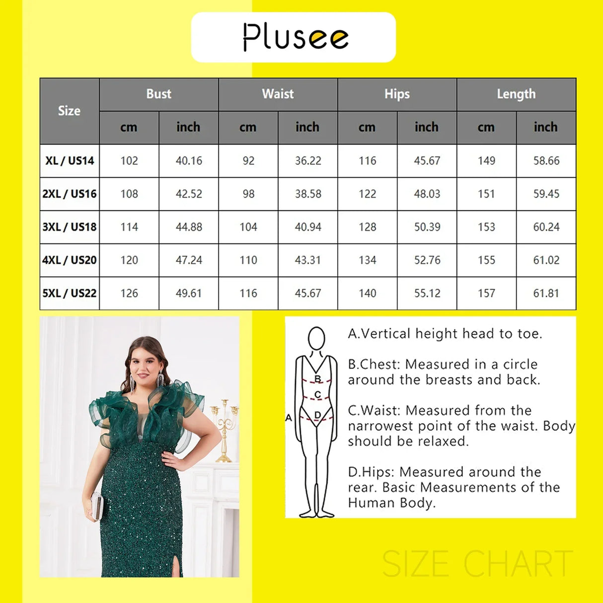 Plusee Plus Size Female Dresses V-neck Tiered Sleeve