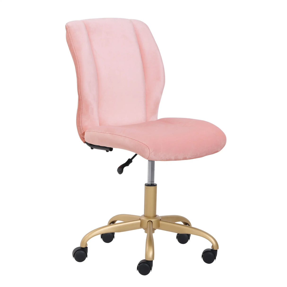 Plush Velvet Office Chair, Pearl Blush lounge chair
