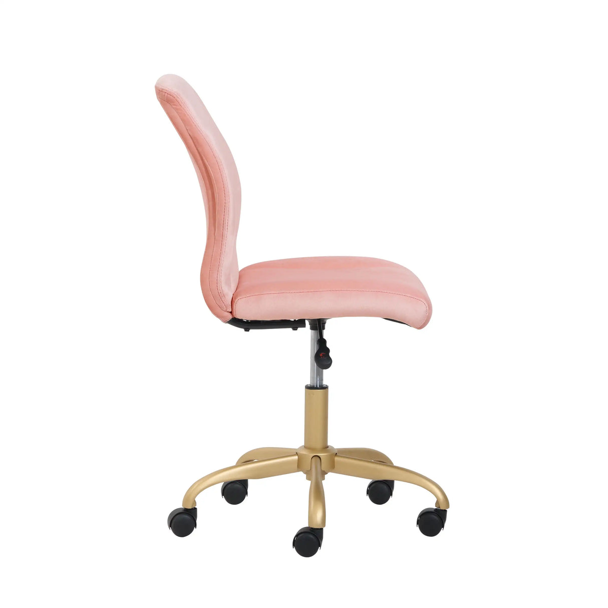 Plush Velvet Office Chair, Pearl Blush lounge chair