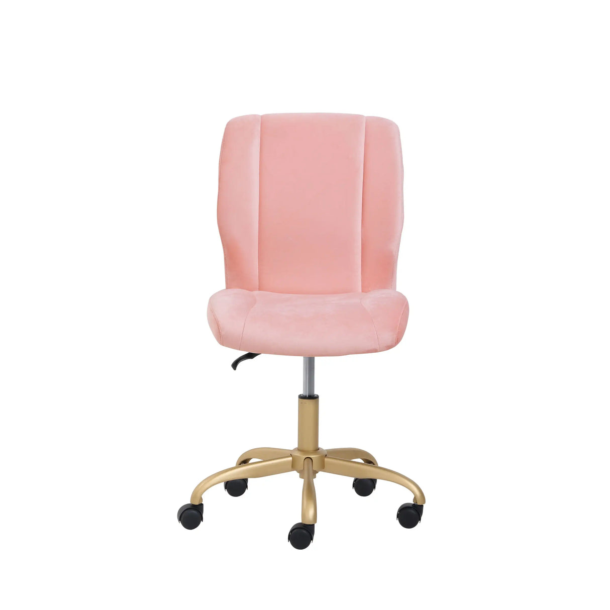 Plush Velvet Office Chair, Pearl Blush lounge chair